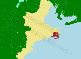 志摩市の位置を示す地図