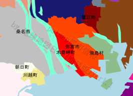 木曽岬町の位置を示す地図