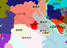 東員町の位置を示す地図