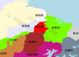 玉城町の位置を示す地図
