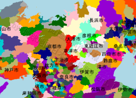 大津市の位置を示す地図
