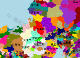長浜市の位置を示す地図