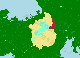 米原市の位置を示す地図