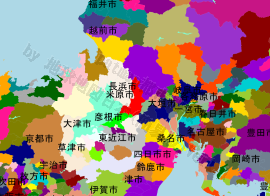 米原市の位置を示す地図