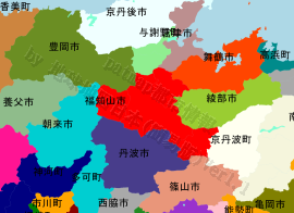 福知山市の位置を示す地図