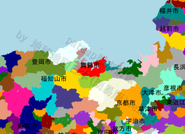 舞鶴市の位置を示す地図