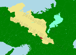 八幡市の位置を示す地図