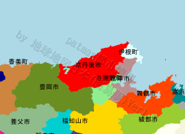京丹後市の位置を示す地図