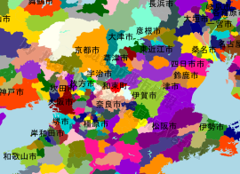 和束町の位置を示す地図