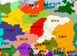 京丹波町の位置を示す地図