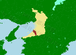 岸和田市の位置を示す地図