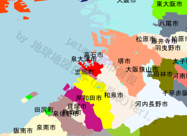泉大津市の位置を示す地図