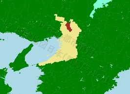 茨木市の位置を示す地図