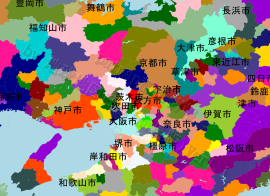 茨木市の位置を示す地図