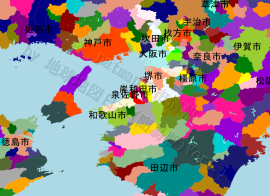 泉佐野市の位置を示す地図