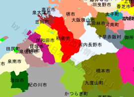 和泉市の位置を示す地図