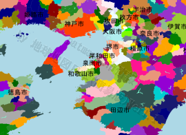 泉南市の位置を示す地図