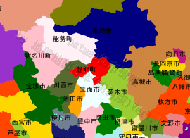 豊能町の位置を示す地図