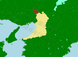 能勢町の位置を示す地図