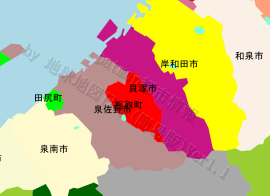 熊取町の位置を示す地図
