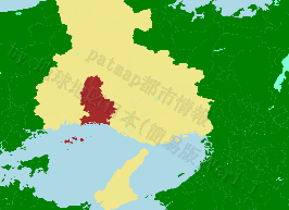 姫路市の位置を示す地図