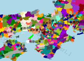 伊丹市の位置を示す地図