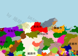 豊岡市の位置を示す地図