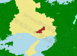 三木市の位置を示す地図