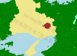 三田市の位置を示す地図