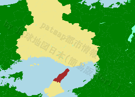 淡路市の位置を示す地図