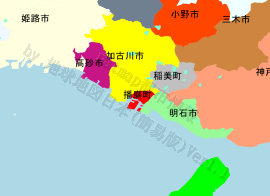 播磨町の位置を示す地図