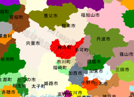 神河町の位置を示す地図