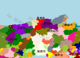 香美町の位置を示す地図