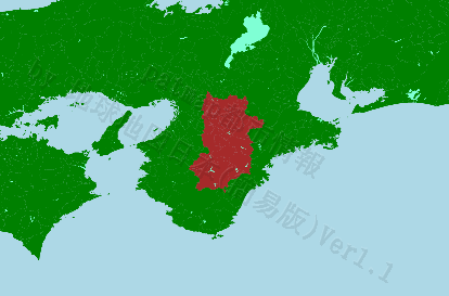 奈良県の位置を示す地図
