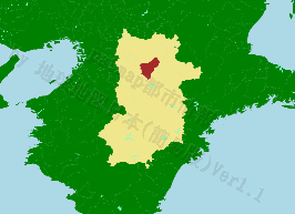 桜井市の位置を示す地図