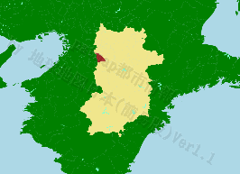葛城市の位置を示す地図