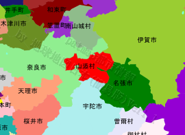 山添村の位置を示す地図