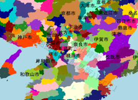 三郷町の位置を示す地図