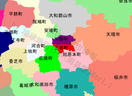 三宅町の位置を示す地図