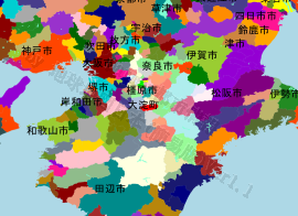 大淀町の位置を示す地図