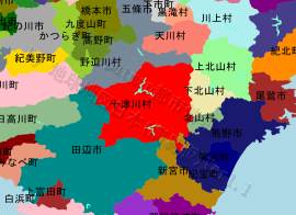十津川村の位置を示す地図