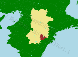 下北山村の位置を示す地図