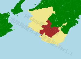 田辺市の位置を示す地図
