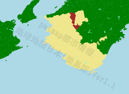 かつらぎ町の位置を示す地図
