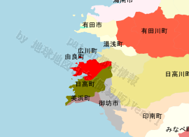 由良町の位置を示す地図