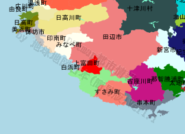 上富田町の位置を示す地図