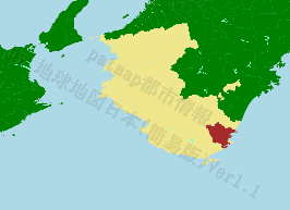 那智勝浦町の位置を示す地図
