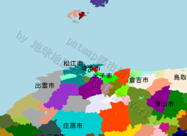 境港市の位置を示す地図