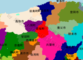 若桜町の位置を示す地図