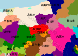 智頭町の位置を示す地図